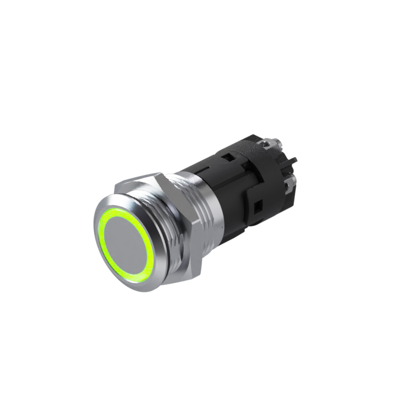 Illuminated Pushbutton, Series 82, Ø 18 Mm, Flush, Silver, IP65, IP67 ...