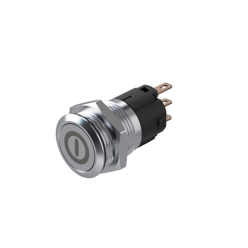 Pushbutton, Series 82, Ø 18 Mm, Flush, Silver, IP65, IP67, Plug-in ...