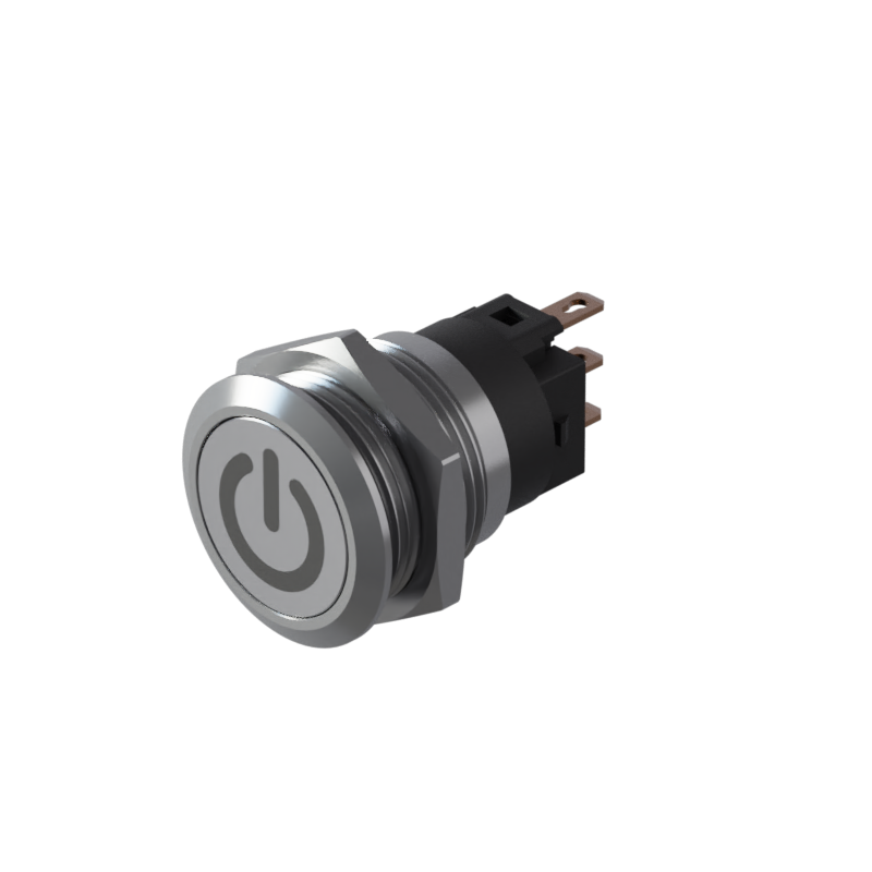 Pushbutton, Series 82, Ø 22 Mm, Flush, Silver, IP65, IP67, Plug-in ...